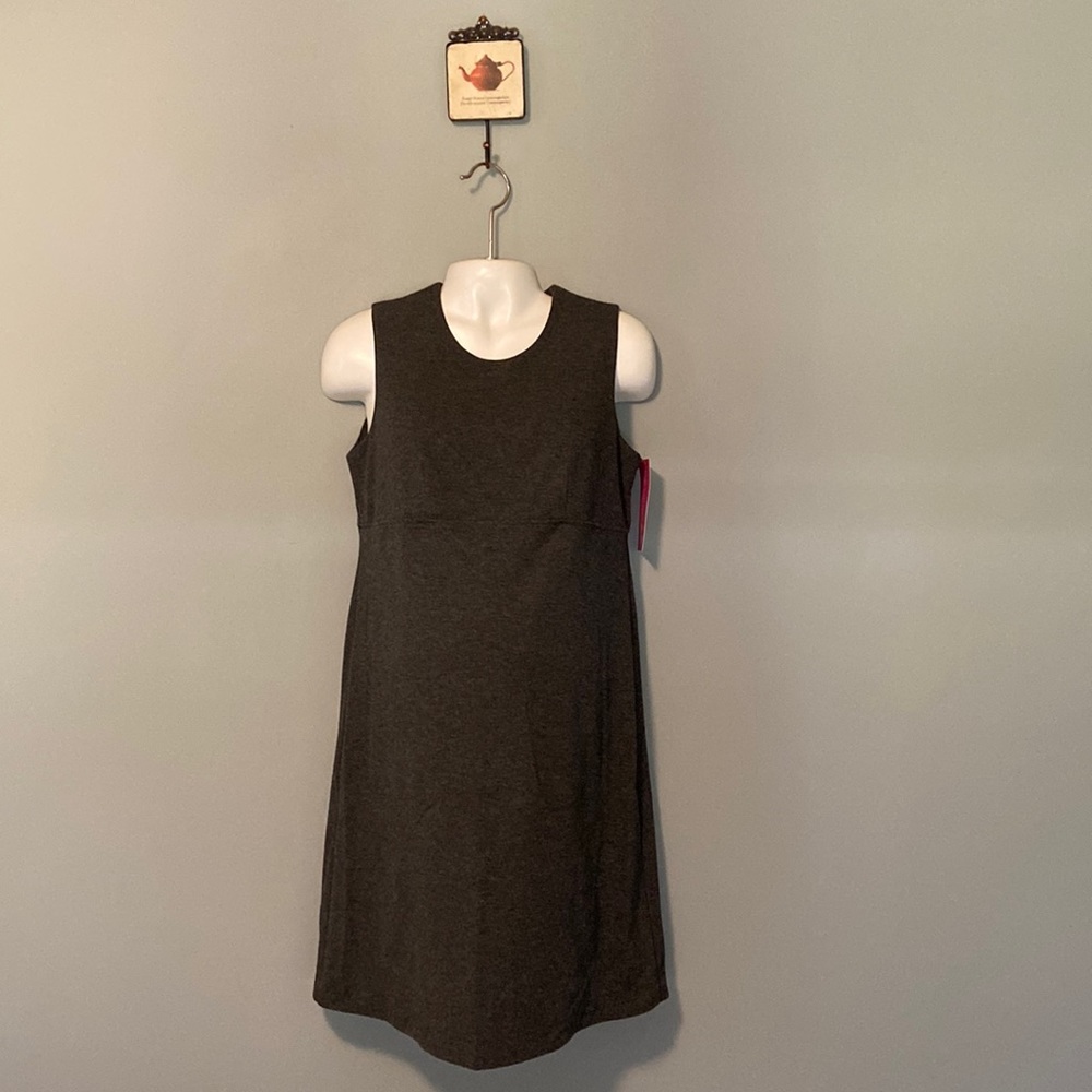 Liz Lange Grey Mid Length Sleeveless Stretched Dress Size S